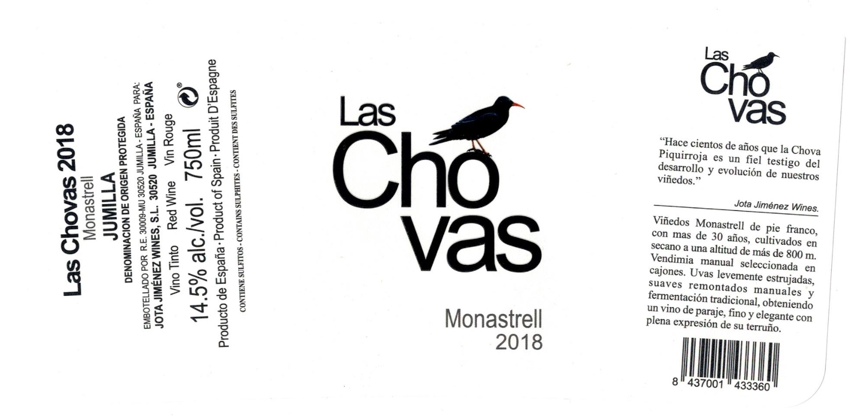 etiqueta competa las chovas