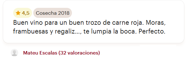 reseña 4,5 carne roja